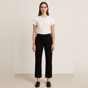 Vince Women’s Size 4 Black Chino Ankle Pants Cotton Blend Stretch Preppy Classic